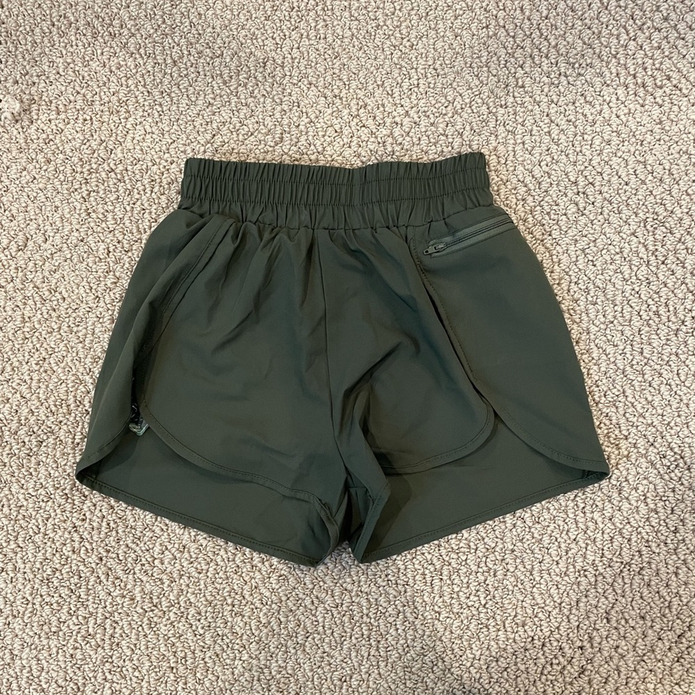 Olive green athletic shorts